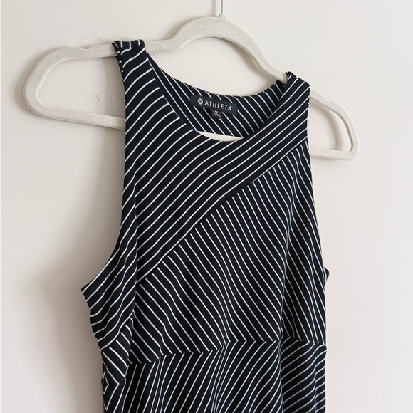 Athleta Santorini Dress - Black with White Stripes Womens Size M - Picture 4 of 9
